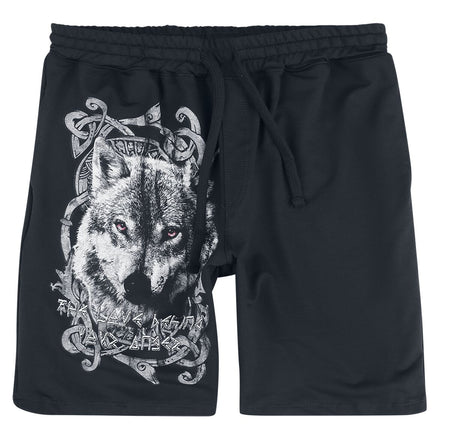 Short  de Outer Vision - Rune Wolf - S à L - pour Homme - noir - Outer Vision