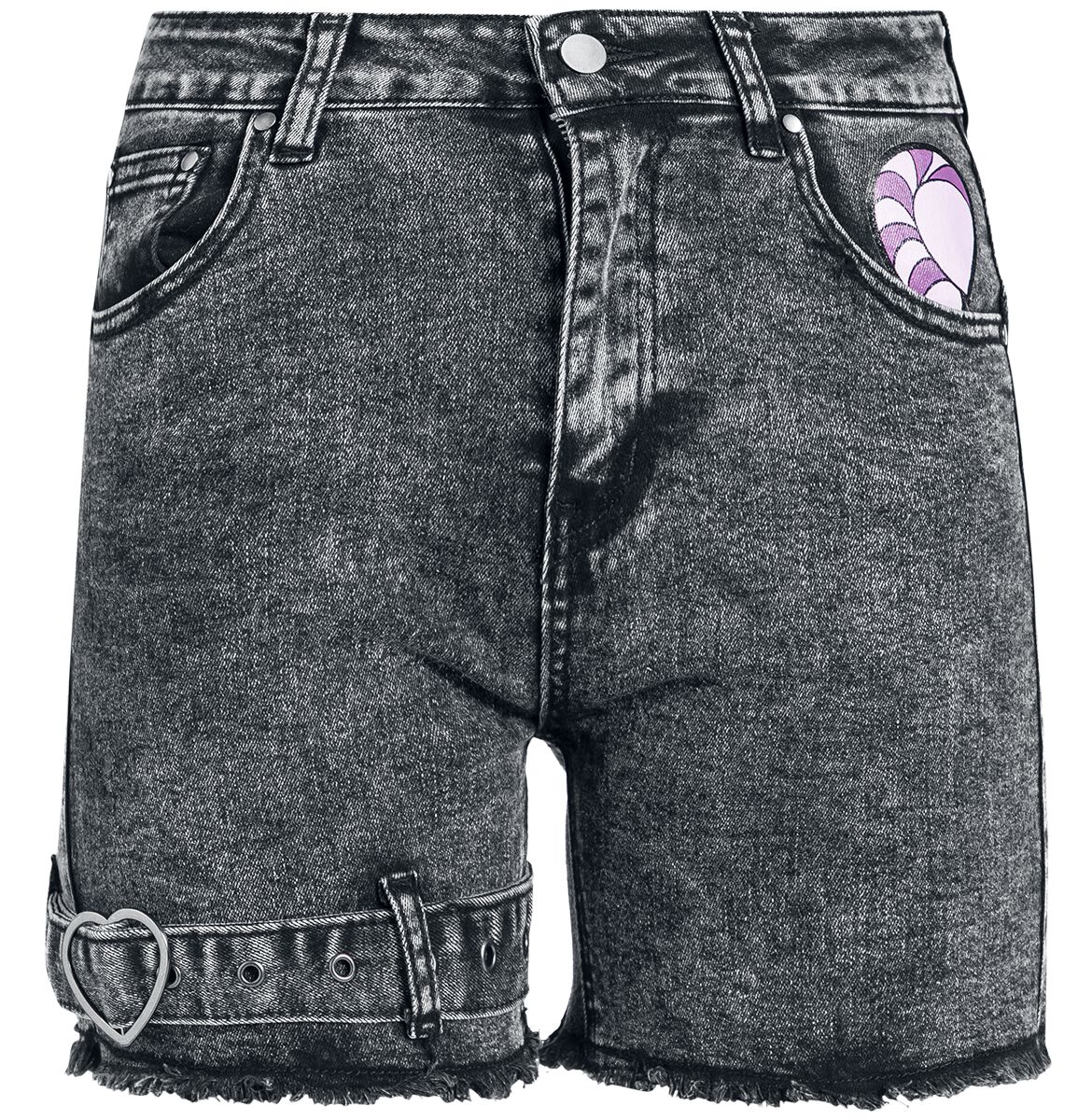 Short Disney de Alice Au Pays Des Merveilles - Le Chat Du Cheshire - 28 - pour Femme - jean noir - Alice Au Pays Des Merveilles