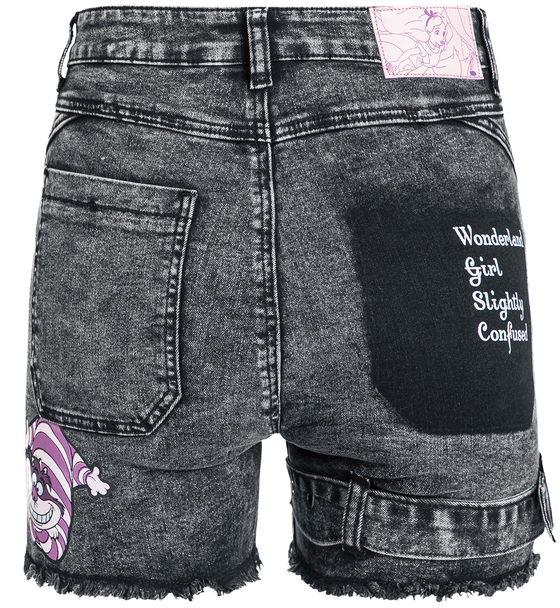 Short Disney de Alice Au Pays Des Merveilles - Le Chat Du Cheshire - 28 - pour Femme - jean noir - Alice Au Pays Des Merveilles - View 2