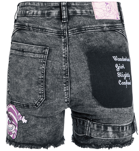 Short Disney de Alice Au Pays Des Merveilles - Le Chat Du Cheshire - 28 - pour Femme - jean noir - Alice Au Pays Des Merveilles - View 2