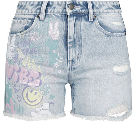 Short Disney de Mickey & Minnie Mouse - Stay True - 29 - pour Femme - jean délavé - Mickey & Minnie Mouse