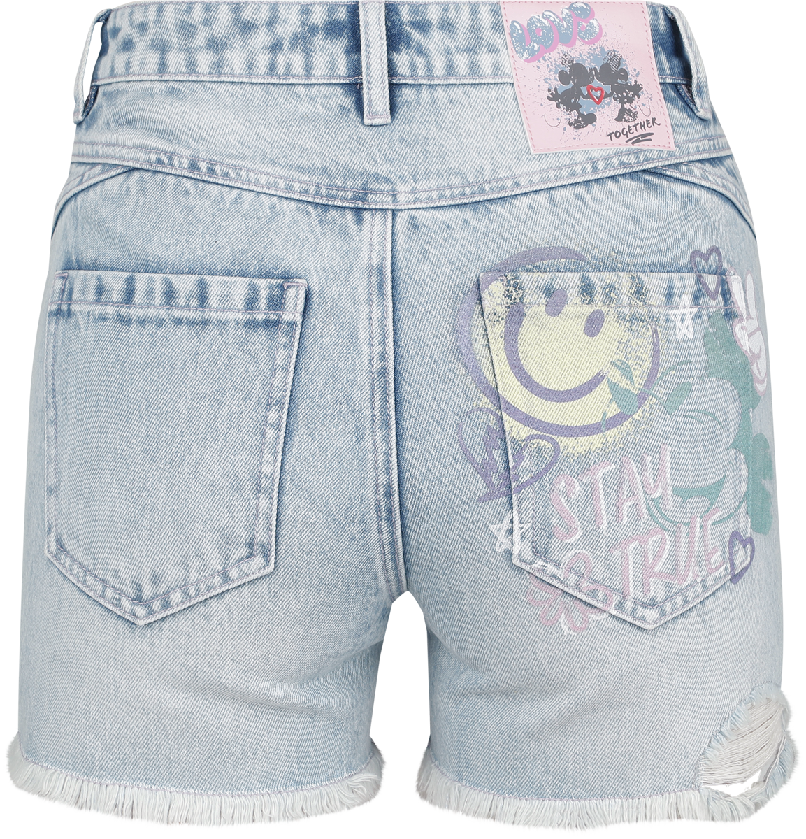 Short Disney de Mickey & Minnie Mouse - Stay True - 29 - pour Femme - jean délavé - Mickey & Minnie Mouse - View 2