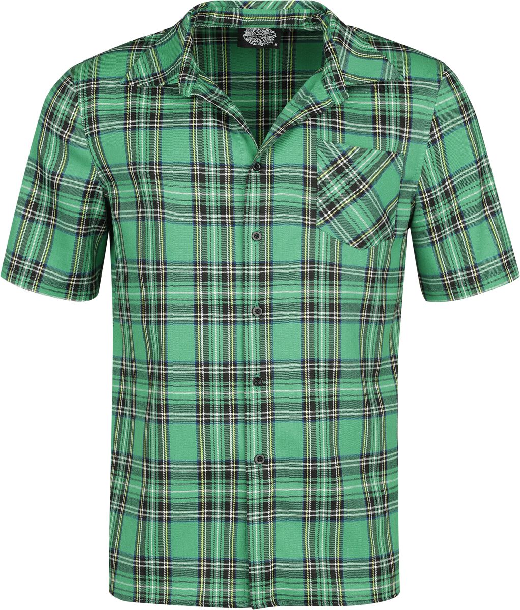 Chemise manches courtes  de H&R London - Chemise Verte - S à XL - pour Homme - vert - H&R London