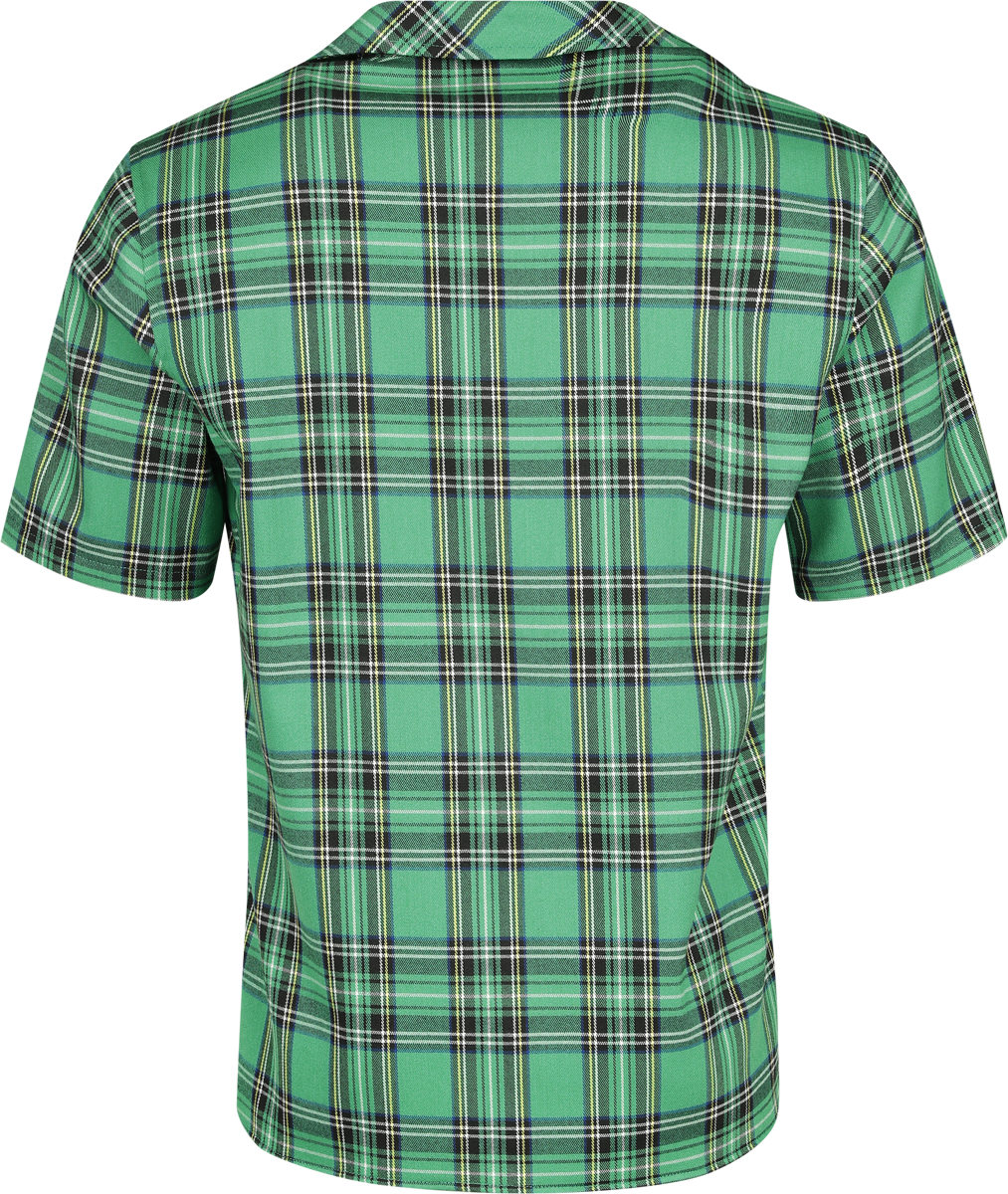 Chemise manches courtes  de H&R London - Chemise Verte - S à XL - pour Homme - vert - H&R London - View 2
