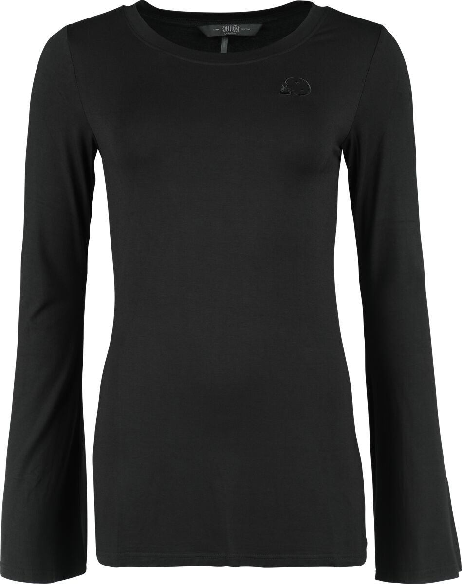 T-shirt manches longues Gothic de KIHILIST by KILLSTAR - Echoed Darkness Tunic Top - XS à XXL - pour Femme - noir - KIHILIST by KILLSTAR