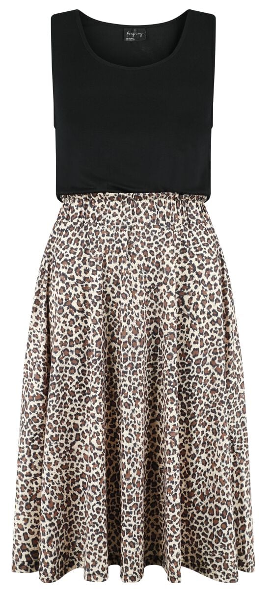 Robe mi-longue  de Forplay - MAY - S à 5XL - pour Femme - noir/marron - Forplay