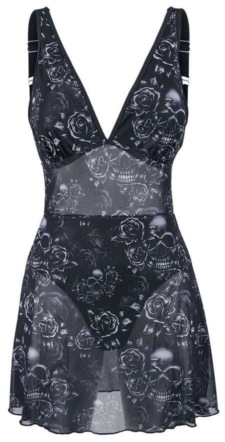 Maillots de bain  de Black Premium by EMP - Maillot de Bain avec Robe en Mesh - S à XXL - pour Femme - noir - Black Premium by EMP