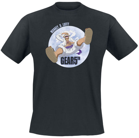 T-Shirt Manches courtes  de One Piece - Gear 5th - S à XXL - pour Homme - noir - One Piece