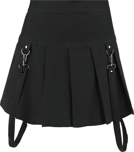 Jupe courte Gothic de KIHILIST by KILLSTAR - Merely A Madness Mini Skirt - XS à XXL - pour Femme - noir - KIHILIST by KILLSTAR