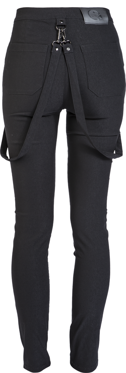 Pantalon en toile Gothic de KIHILIST by KILLSTAR - Strange Vanity Trousers - XS à 4XL - pour Femme - noir - KIHILIST by KILLSTAR - View 2