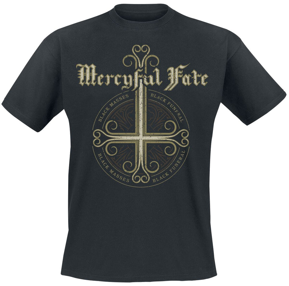 T-Shirt Manches courtes  de Mercyful Fate - Black Funeral Cross - M à 3XL - pour Homme - noir - Mercyful Fate
