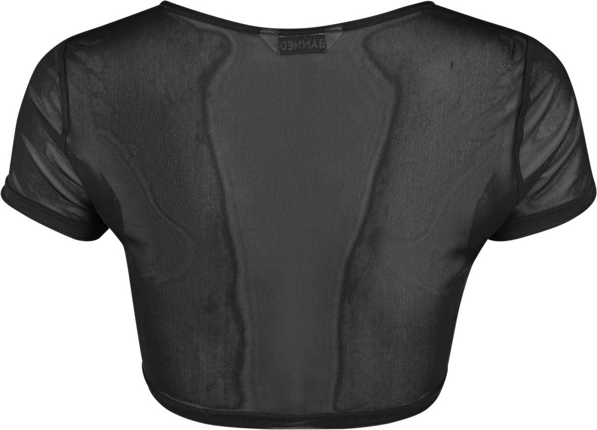 T-Shirt Manches courtes Gothic de Banned Alternative - Shadow Veil Mesh Top - XS à XXL - pour Femme - noir - Banned Alternative - View 2