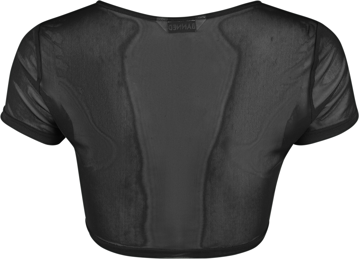 T-Shirt Manches courtes Gothic de Banned Alternative - Shadow Veil Mesh Top - XS à XXL - pour Femme - noir - Banned Alternative - View 2