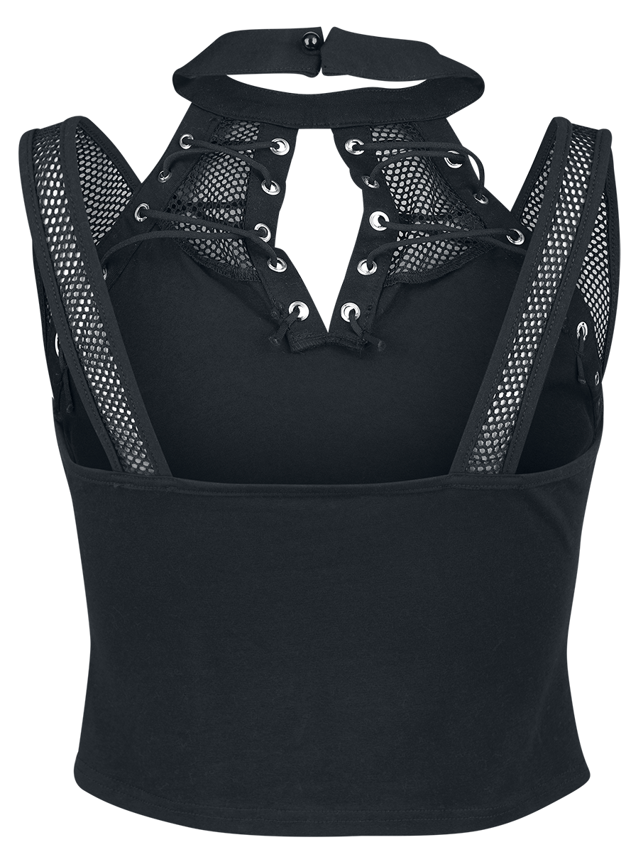 Top Gothic de Banned Alternative - Chalice Mesh And Laced Top - XS à L - pour Femme - noir - Banned Alternative - View 2
