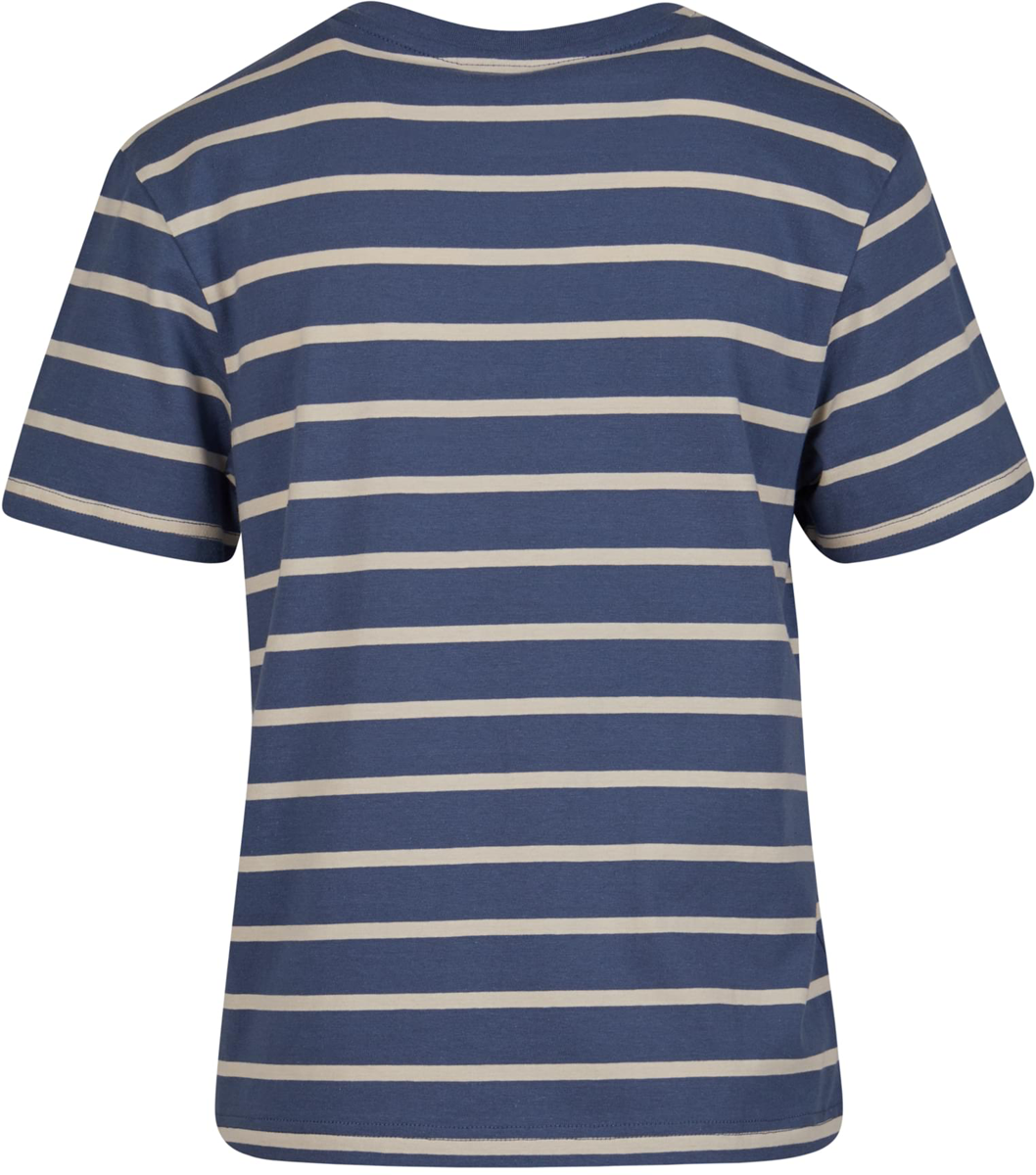 T-Shirt Manches courtes  de Urban Classics - Ladies Striped Boxy Tee - XS à 4XL - pour Femme - bleu - Urban Classics - View 2