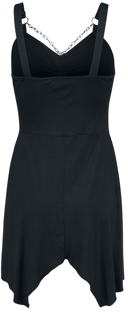 Robe courte Gothic de Gothicana by EMP - Short Dress With Chains - S à XXL - pour Femme - noir - Gothicana by EMP - View 2