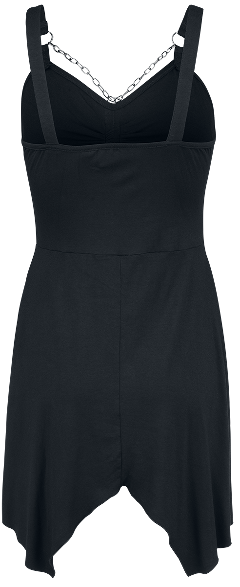 Robe courte Gothic de Gothicana by EMP - Short Dress With Chains - S à XXL - pour Femme - noir - Gothicana by EMP - View 2