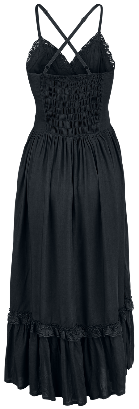 Robe longue Gothic de Gothicana by EMP - Robe Longue Avec Dentelle - S à XXL - pour Femme - noir - Gothicana by EMP - View 2