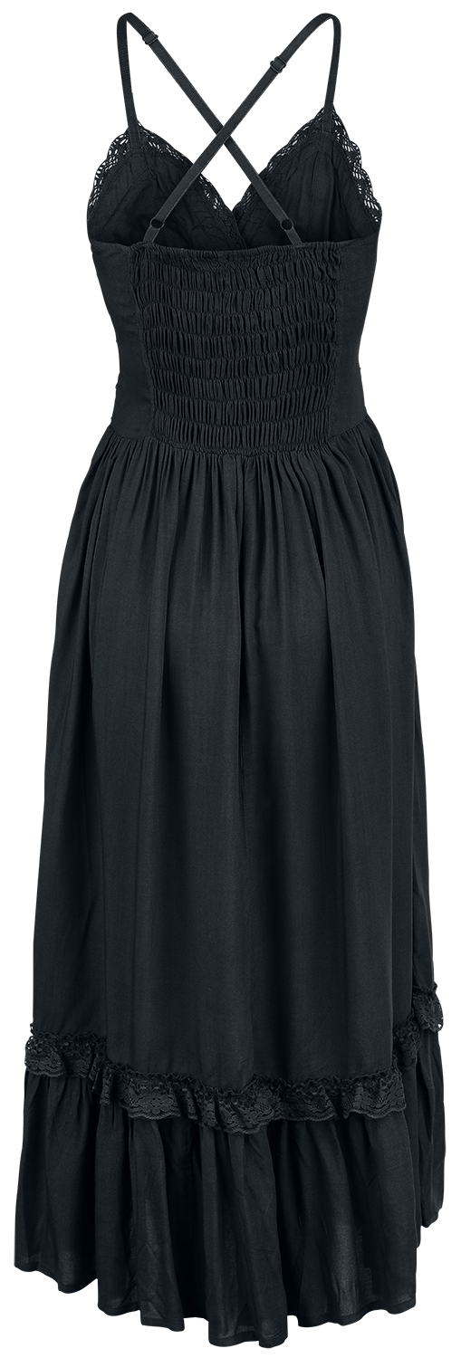 Robe longue Gothic de Gothicana by EMP - Robe Longue Avec Dentelle - S à XXL - pour Femme - noir - Gothicana by EMP - View 2