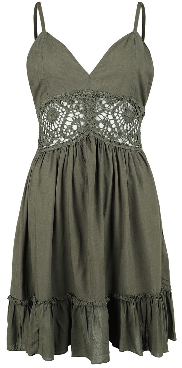 Robe courte Gothic de Gothicana by EMP - Robe Courte avec Dentelle - L à XXL - pour Femme - vert - Gothicana by EMP