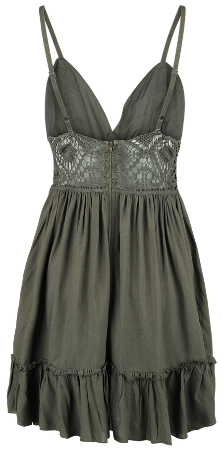 Robe courte Gothic de Gothicana by EMP - Robe Courte avec Dentelle - L à XXL - pour Femme - vert - Gothicana by EMP - View 2