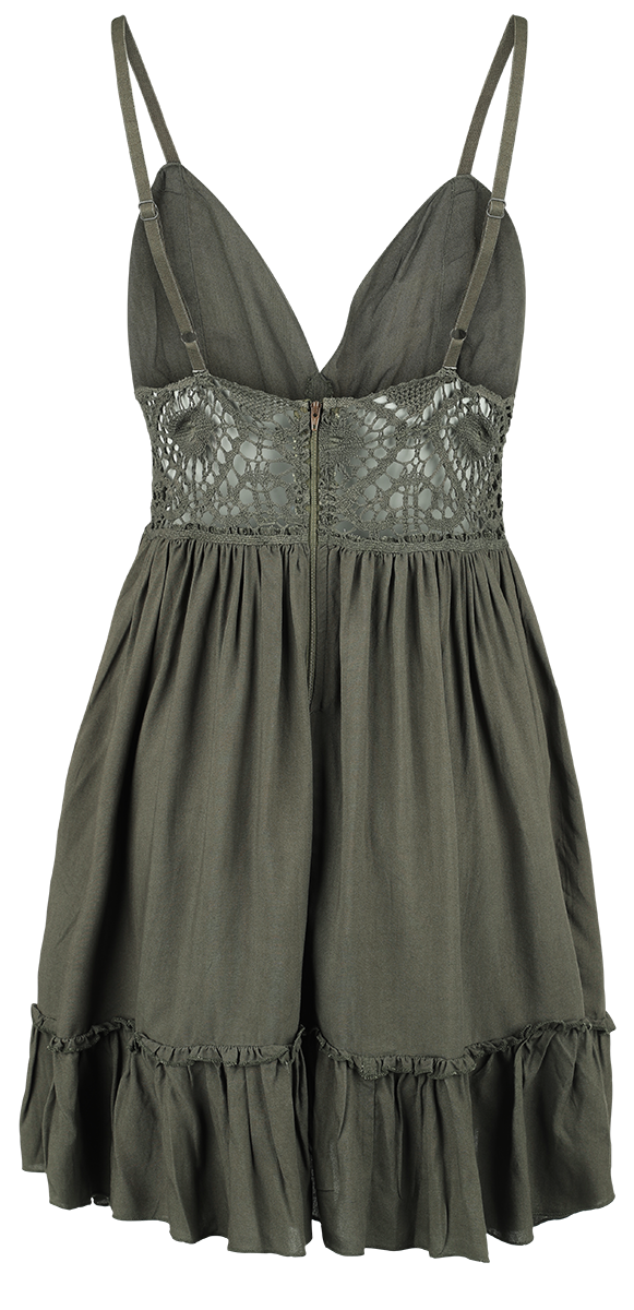 Robe courte Gothic de Gothicana by EMP - Robe Courte avec Dentelle - L à XXL - pour Femme - vert - Gothicana by EMP - View 2