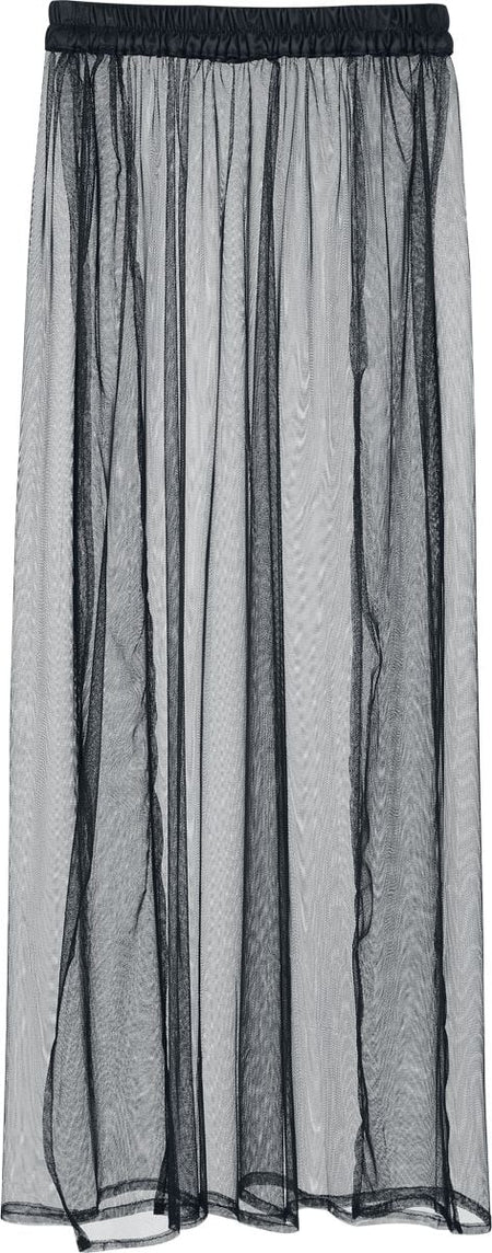 Jupe longue Gothic de Gothicana by EMP - Jupe Transparente - S à XXL - pour Femme - noir - Gothicana by EMP