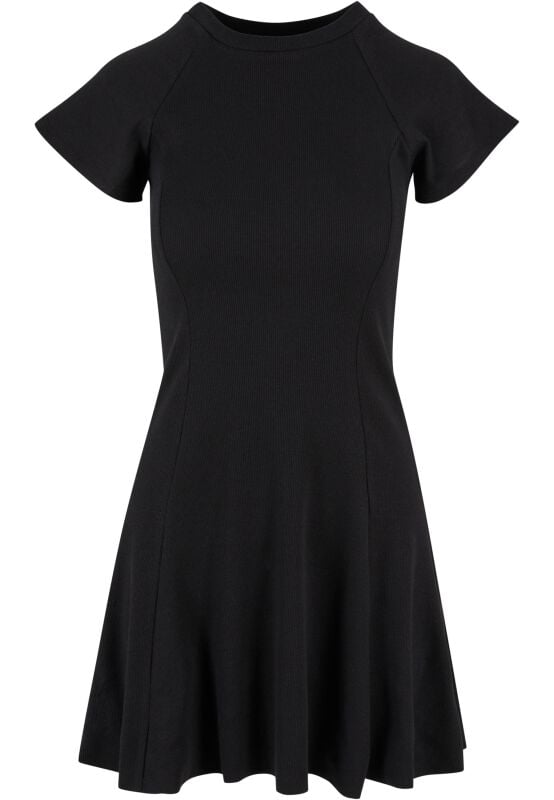 Robe courte  de Urban Classics - Robe Patineuse Côtelée - XS à XXL - pour Femme - noir - Urban Classics