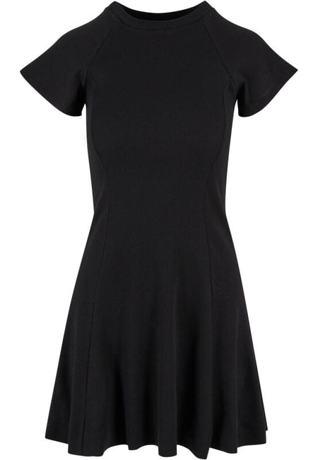 Robe courte  de Urban Classics - Robe Patineuse Côtelée - XS à XXL - pour Femme - noir - Urban Classics