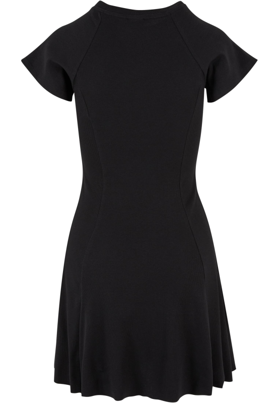 Robe courte  de Urban Classics - Robe Patineuse Côtelée - XS à XXL - pour Femme - noir - Urban Classics - View 2