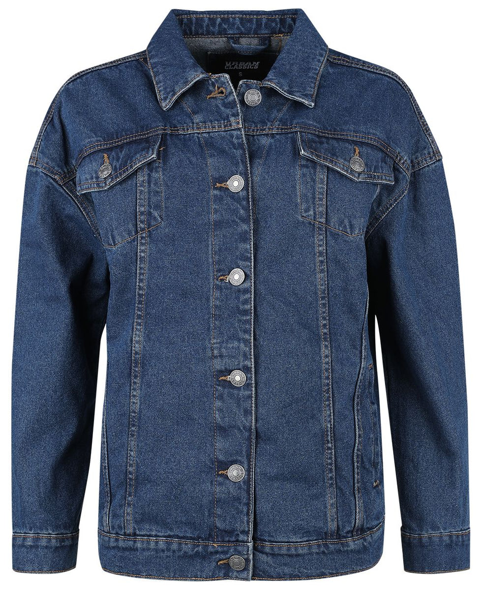 Veste en Jean  de Urban Classics - Ladies Oversized 90‘s Denim Jacket - XS à S - pour Femme - bleu - Urban Classics