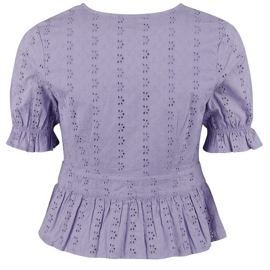Chemisier Rockabilly de Timeless London - Jolene Blouse - XS à XL - pour Femme - lilas - Timeless London - View 2
