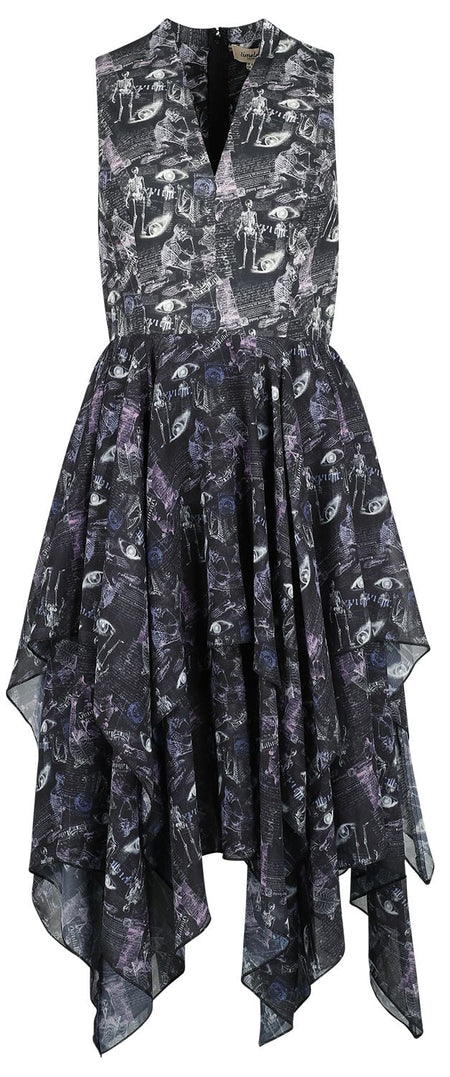 Robe mi-longue  de Coven United - Skeleton Dress - XS à XL - pour Femme - multicolore - Coven United