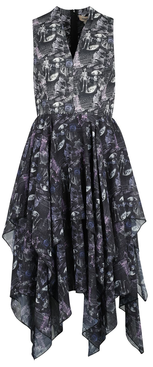 Robe mi-longue  de Coven United - Skeleton Dress - XS à XL - pour Femme - multicolore - Coven United