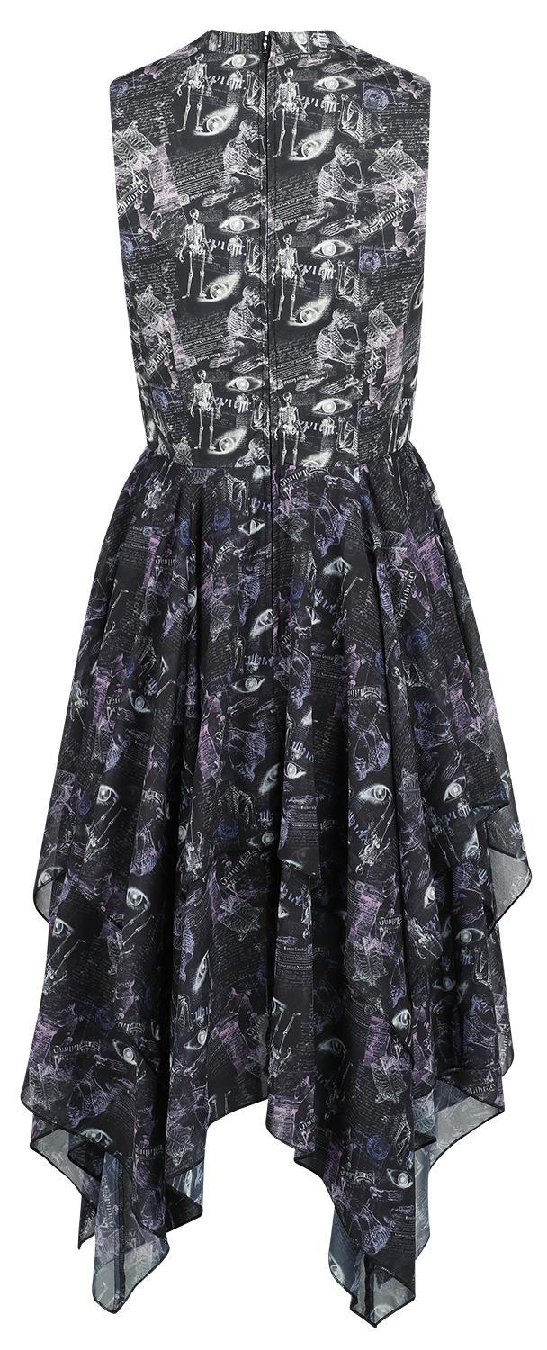 Robe mi-longue  de Coven United - Skeleton Dress - XS à XL - pour Femme - multicolore - Coven United - View 2