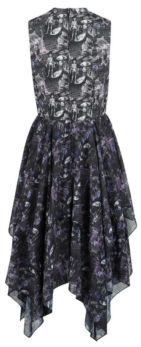 Robe mi-longue  de Coven United - Skeleton Dress - XS à XL - pour Femme - multicolore - Coven United - View 2