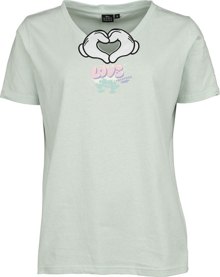 T-Shirt Manches courtes Disney de Mickey & Minnie Mouse - Love - S à XXL - pour Femme - vert - Mickey & Minnie Mouse