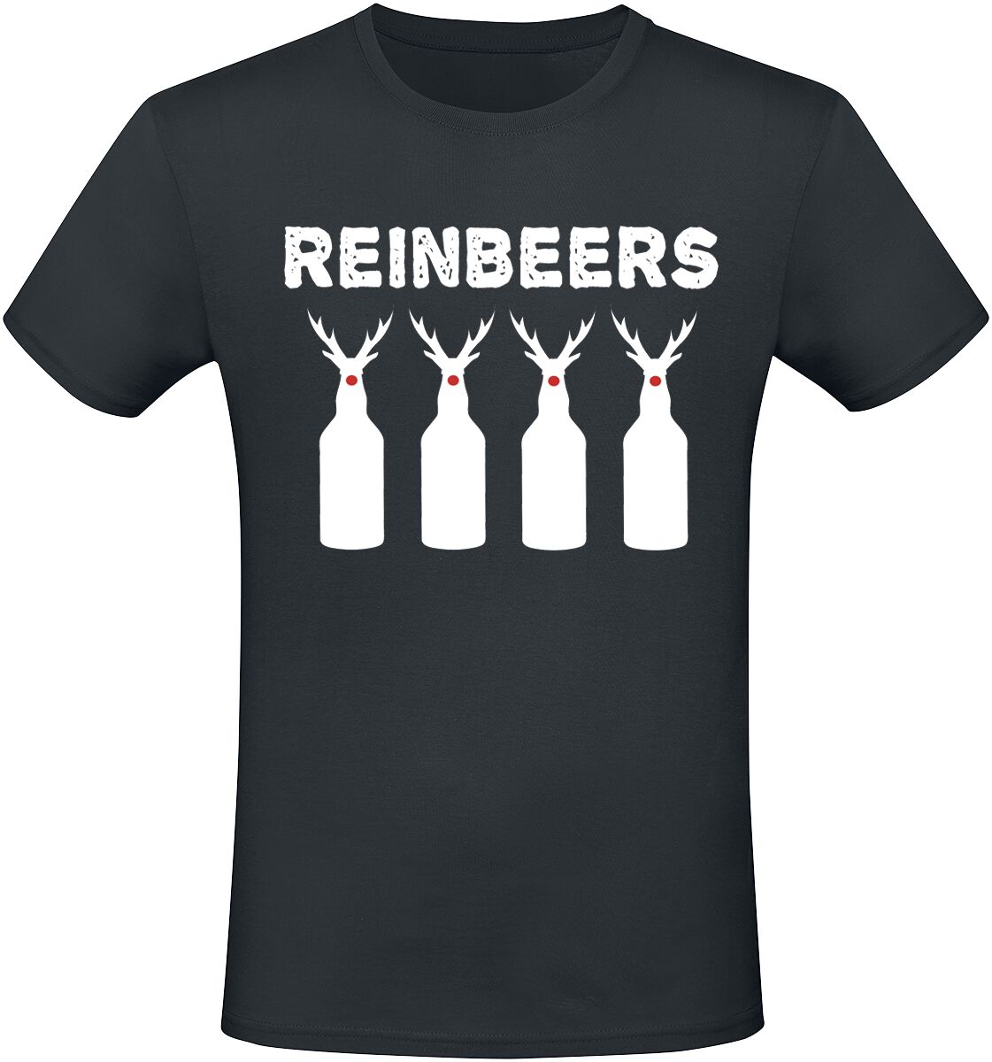 T-Shirt Manches courtes Fun de Slogans - Reinbeers - M à 5XL - pour Homme - noir - Slogans