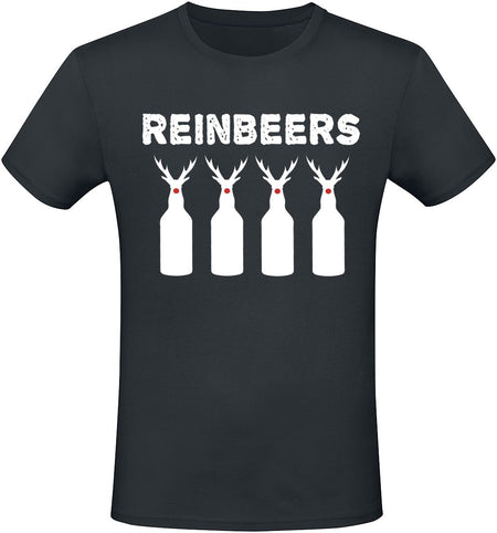 T-Shirt Manches courtes Fun de Slogans - Reinbeers - M à 5XL - pour Homme - noir - Slogans