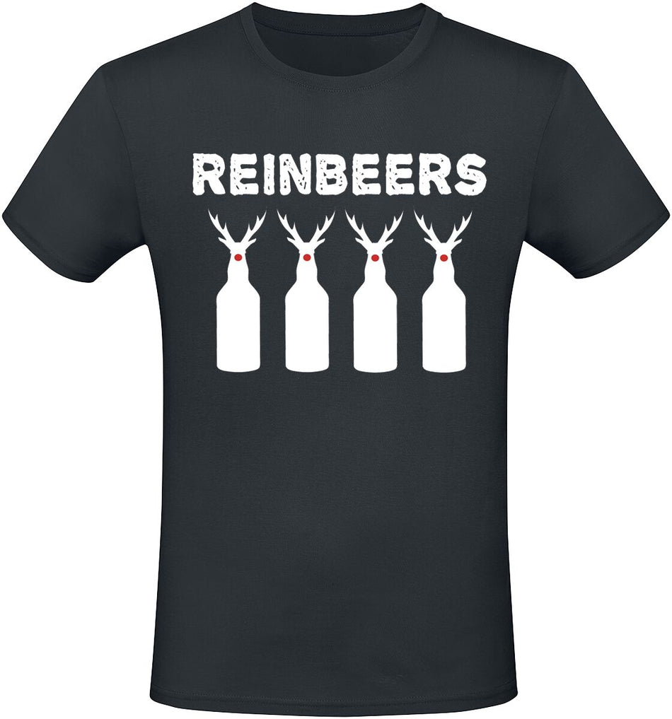 T-Shirt Manches courtes Fun de Slogans - Reinbeers - M à 5XL - pour Homme - noir - Slogans