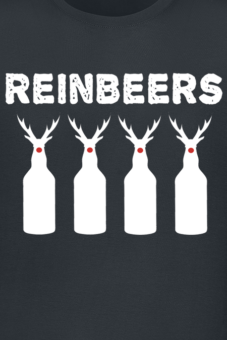 T-Shirt Manches courtes Fun de Slogans - Reinbeers - M à 5XL - pour Homme - noir - Slogans - View 2