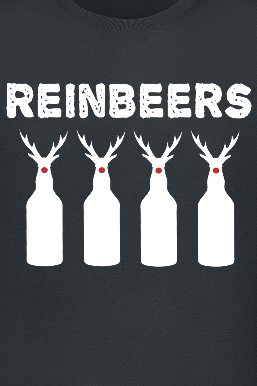 T-Shirt Manches courtes Fun de Slogans - Reinbeers - M à 5XL - pour Homme - noir - Slogans - View 2