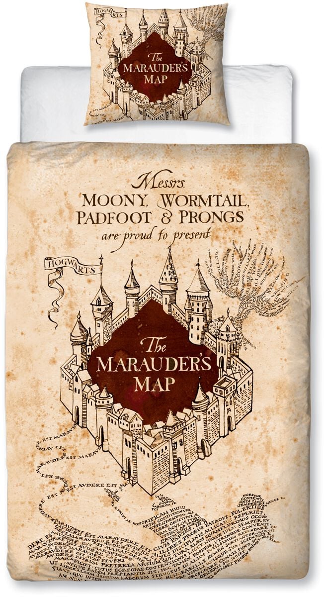 Parure de lit  de Harry Potter - La Carte Du Maraudeur - pour Unisexe - multicolore - Harry Potter