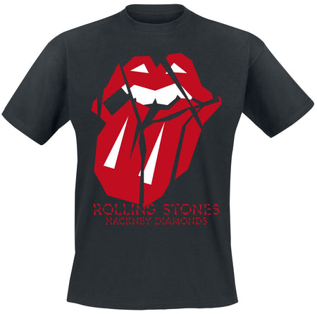 T-Shirt Manches courtes  de The Rolling Stones - Hackney Diamonds Lick Over - S à 5XL - pour Homme - noir - The Rolling Stones