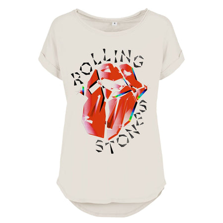 T-Shirt Manches courtes  de The Rolling Stones - Hackney Diamonds Prism Tongue - S à 5XL - pour Femme - blanc - The Rolling Stones