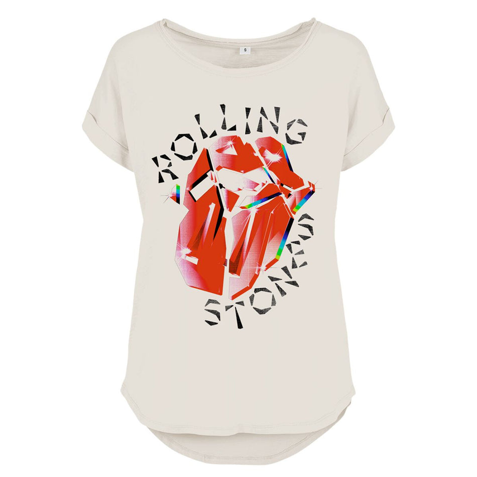 T-Shirt Manches courtes  de The Rolling Stones - Hackney Diamonds Prism Tongue - S à 5XL - pour Femme - blanc - The Rolling Stones