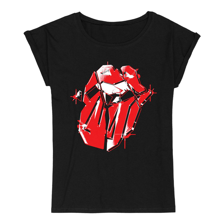 T-Shirt Manches courtes  de The Rolling Stones - Hackney Diamonds Tongue - S à 4XL - pour Femme - noir - The Rolling Stones