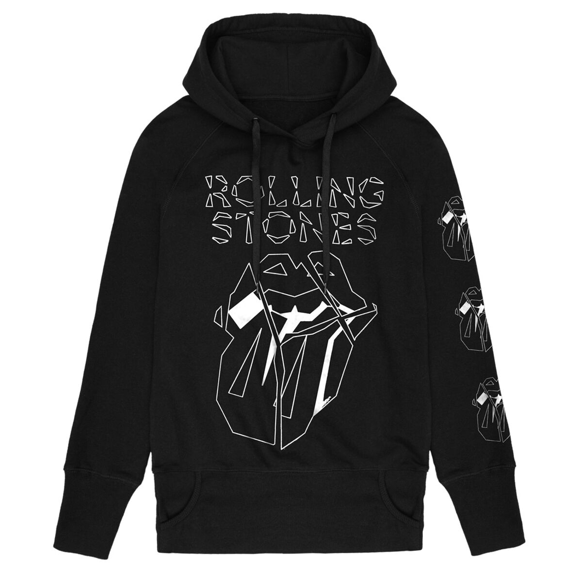 Sweat-shirt à capuche  de The Rolling Stones - Hackney Diamonds Marker Shards - S à L - pour Femme - noir - The Rolling Stones