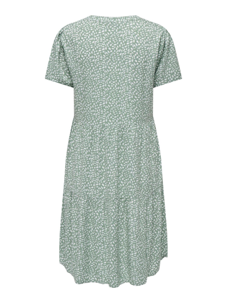 Robe courte  de Only - Onlzally Life S/S Thea NOOS - Robe - XS à XL - pour Femme - vert/blanc - Only - View 2