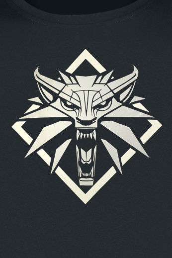 T-Shirt Manches courtes Gaming de The Witcher - Wolf Medallion - S à XXL - pour Homme - noir - The Witcher - View 2